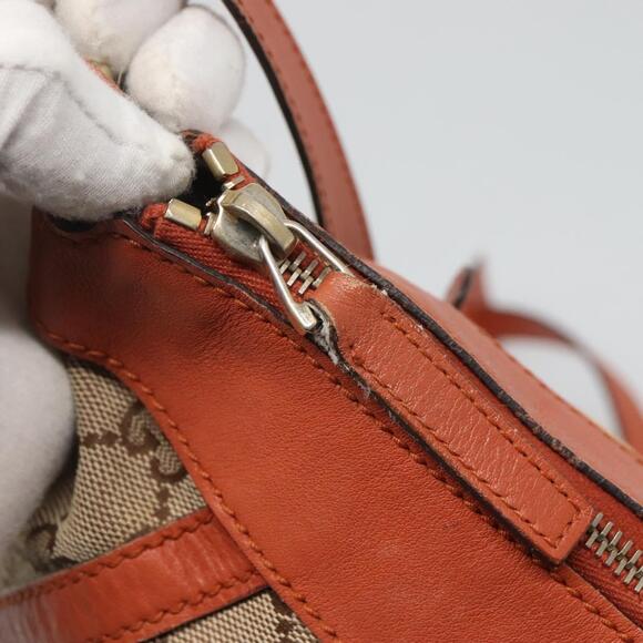 GUCCI GG Canvas Shoulder Bag Beige Gold - Picture 15 of 16